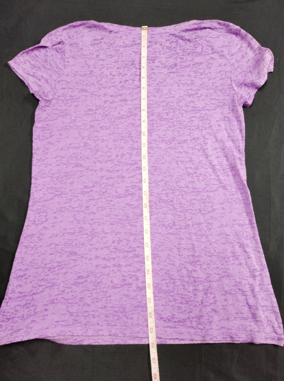 Nollie Lavender Heather Burnout Scoop Neck Short Sleeve Tee - Picture 4 of 4